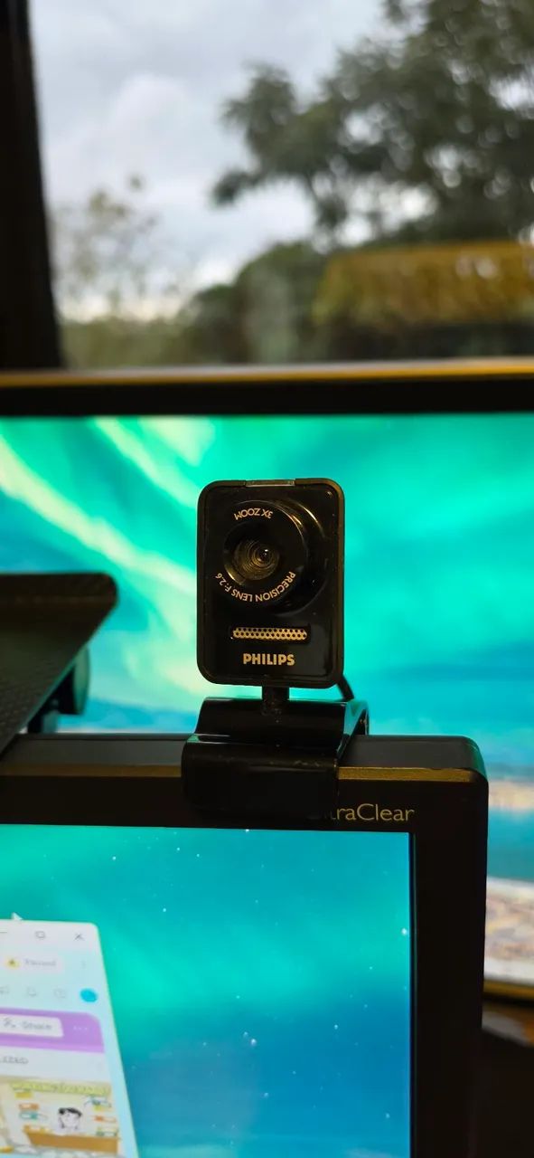 Camera Webcam Philips Full HD 1080p USB com Microfone - Excelente Estado - Foto 2