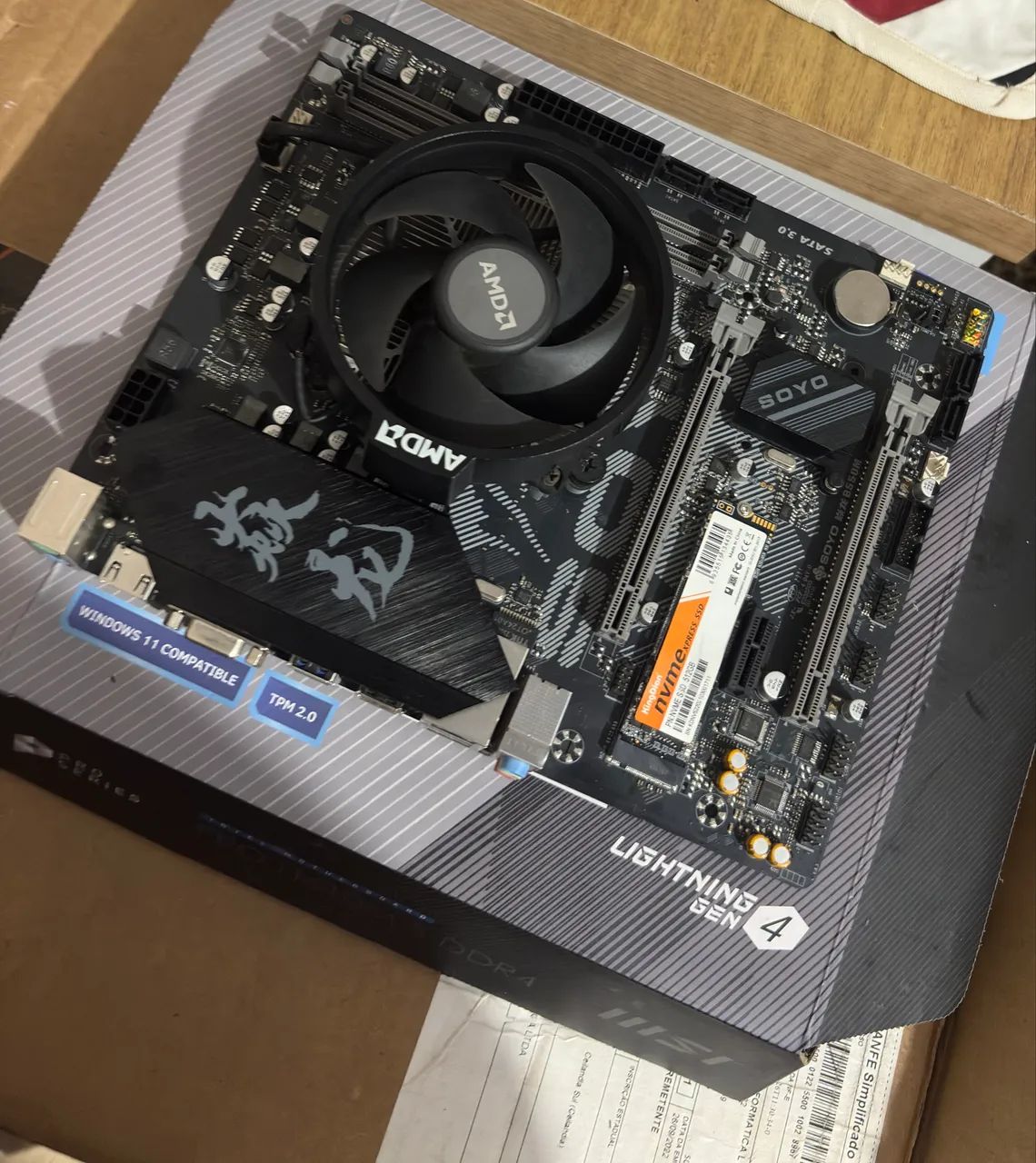 Kit Ryzen upgrade processador + placa mãe + ssd - Foto 3