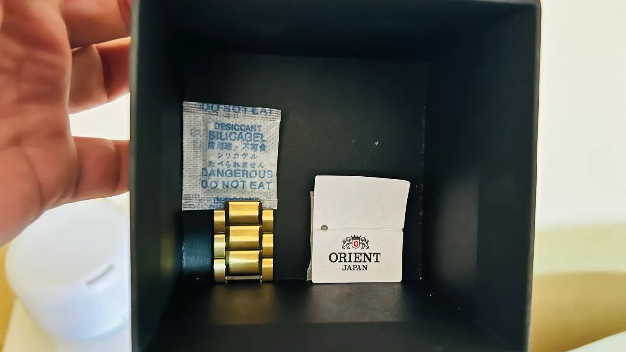 Relógio ORIENT original Masculino Analógico Dourado - Foto 4