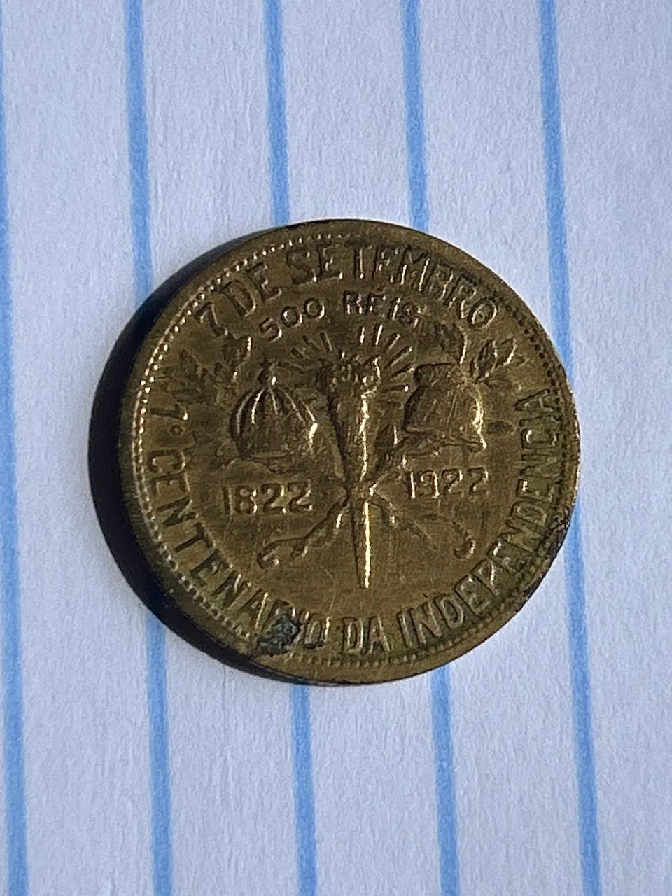 Moeda Centenário da Independência - 500 réis 1922