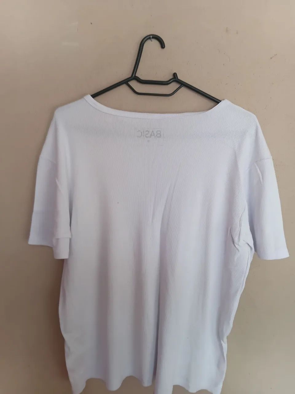Camiseta masculina canelada. ORIGINAL BASIC. G. PERFEITO ESTADO. RIBANA ALGODÃO E ELASTANO - Foto 4