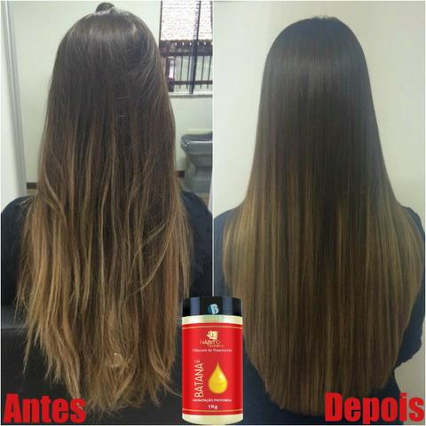 6 Máscaras de 1 Kg Hidrata Profundamente os Fios Hábito Cosméticos Cabelos Sedosos, Brilha - Foto 4