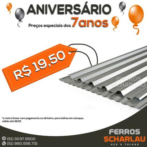 Telha Aluzinco Pronta Entrega 0,43mm - R$ 19,50