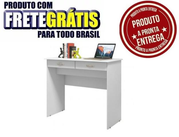 Escrivaninha Mesa Computador Quarto Escritorio Ej 2 Gavetas - Foto 2