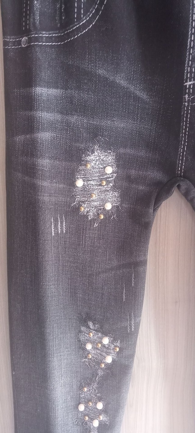 Calça de malha que imita jeans  - Foto 2