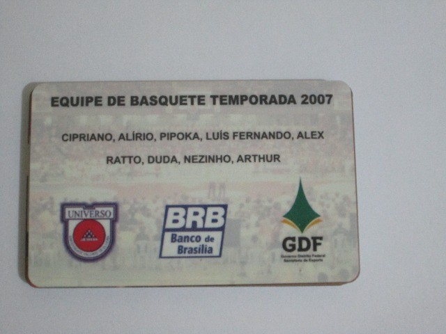 Cards Time De Basquete Brasília DF Ano 2007 - Foto 2