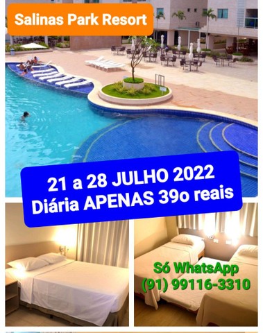 Julho/22. APENAS 39o Diária. Salinas Resort. JULHO/22