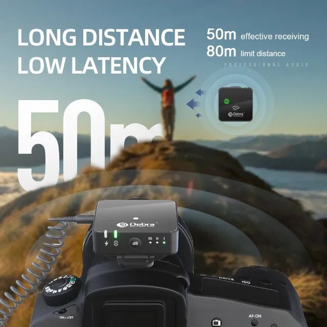 Microfone Sem Fio Duplo Debra Dv Para Dslr - Foto 6