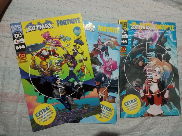 Batman Fortnite ponto zero com código edições 1, 2, 3, 4, 5, 6 HQ DC Panini