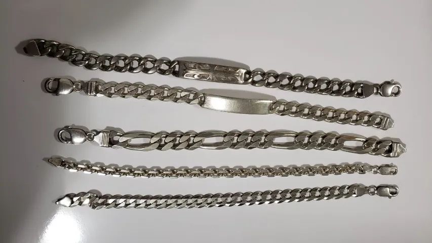 Pulseiras  de prata de lei 925   - Foto 3