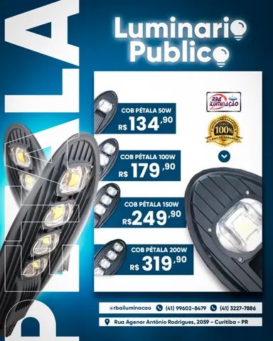 Linha iluminação LED para Obras Comerciais 
