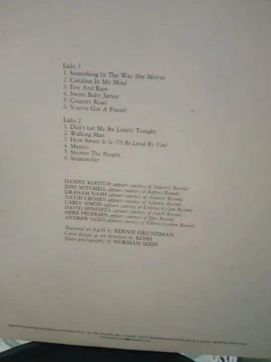 LP JAMES TAYLOR GREATEST HITS 1984 - Foto 3