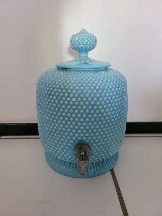 Filtro talha antigo Weiss bico de jaca azul clara