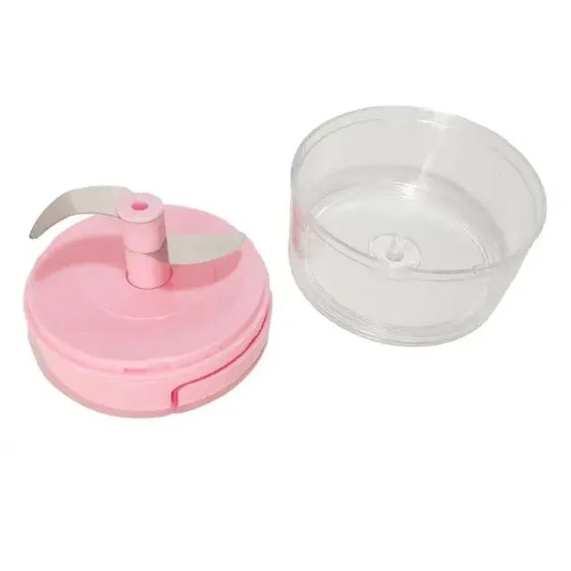 Mini Processador De Alim Manual 2 Lam 150ml 9cmx9cm Cor De Rosa Crs-1351