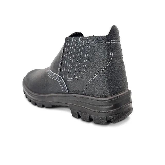 BOTA COURO 40 A 44 ELAST BICO PVC PRETA - Foto 4