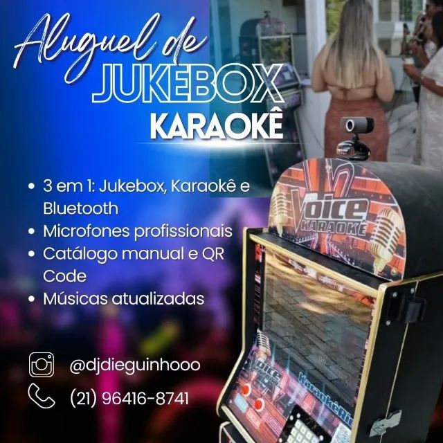 Karaokê, profissional 3x1 com Bluetooth Aluguel para seu evento