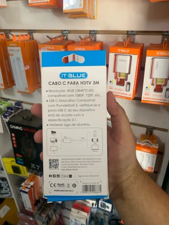 Cabo HDMI 3M 4K UHD IT-BLUE LE-6633-3M - Foto 2
