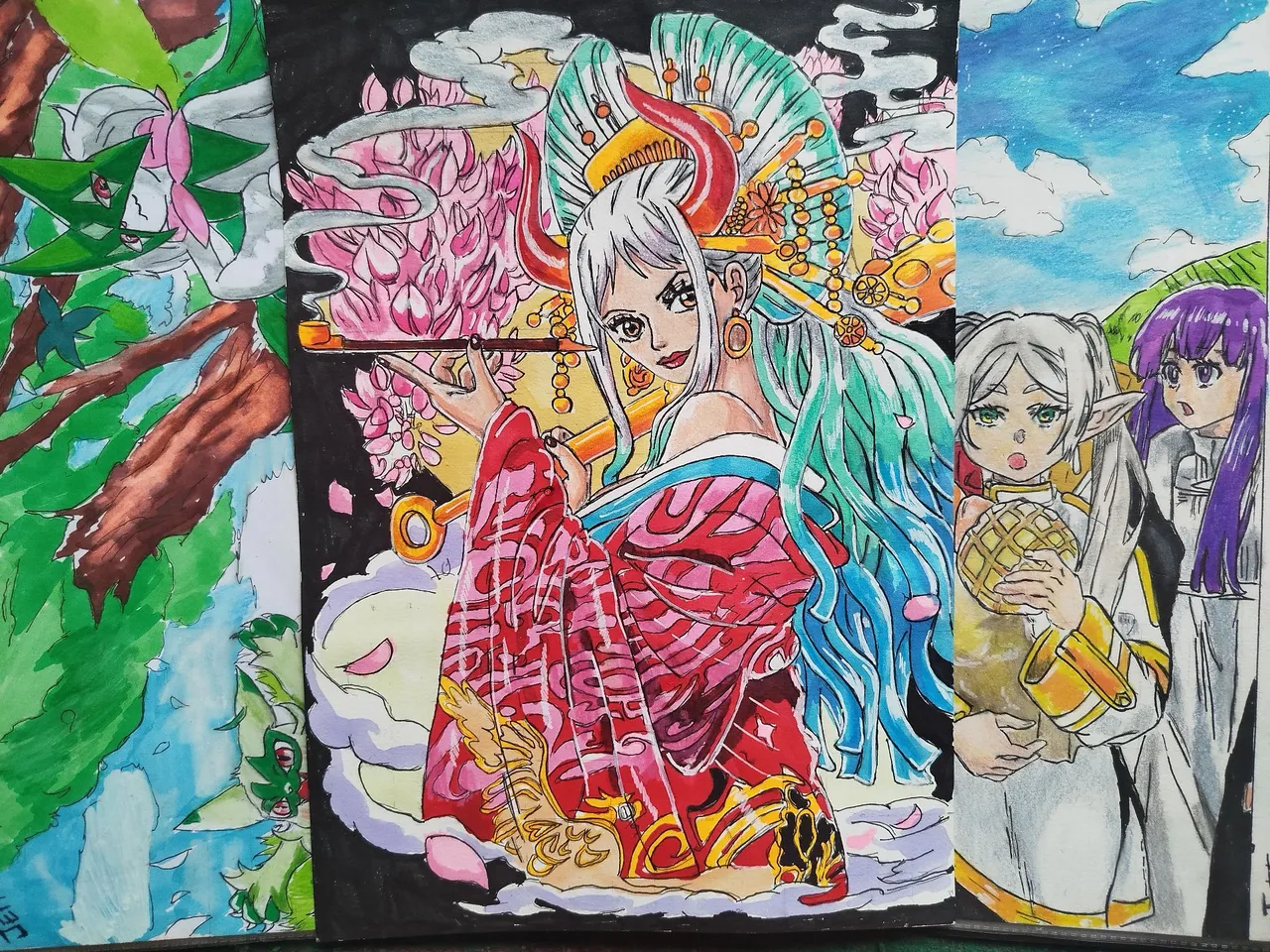 Desenho Yamato feito a mão