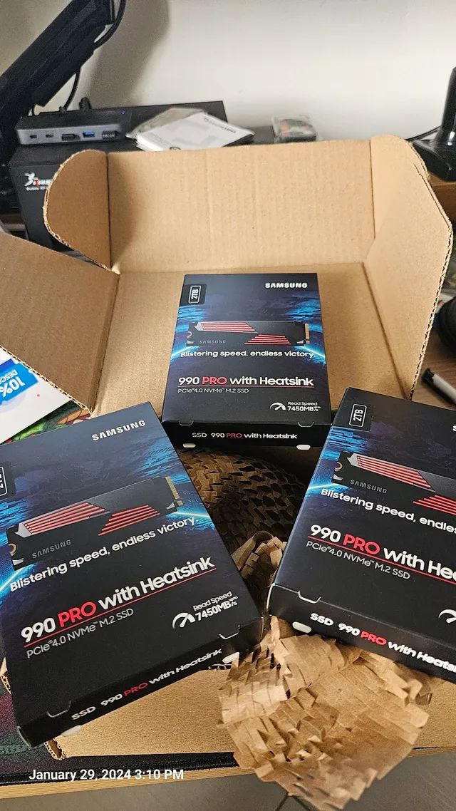 SSD NMVe M.2 Samsung 990 PRO com Heatsink