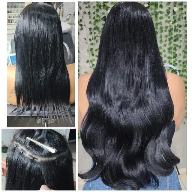 Ponto Americano_ aplicação de mega hair 