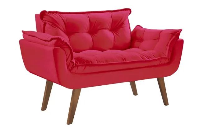Poltrona Namoradeira Opalla Vel Inca 05 Vermelho 511 D Salla - Entrega Rápida!