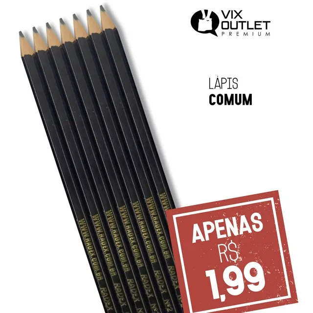 Lápis NOVO, de R$3 por R$ 1,99
