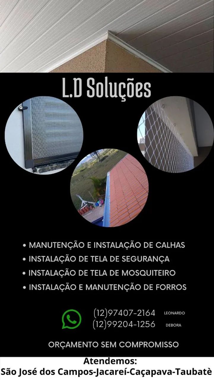 Calhas, forros de PVC, tela de proteção e mosquiteiro - Serviços ...