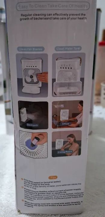 Ventilador e umidificador portátil usb Novo lacrado  - Foto 2