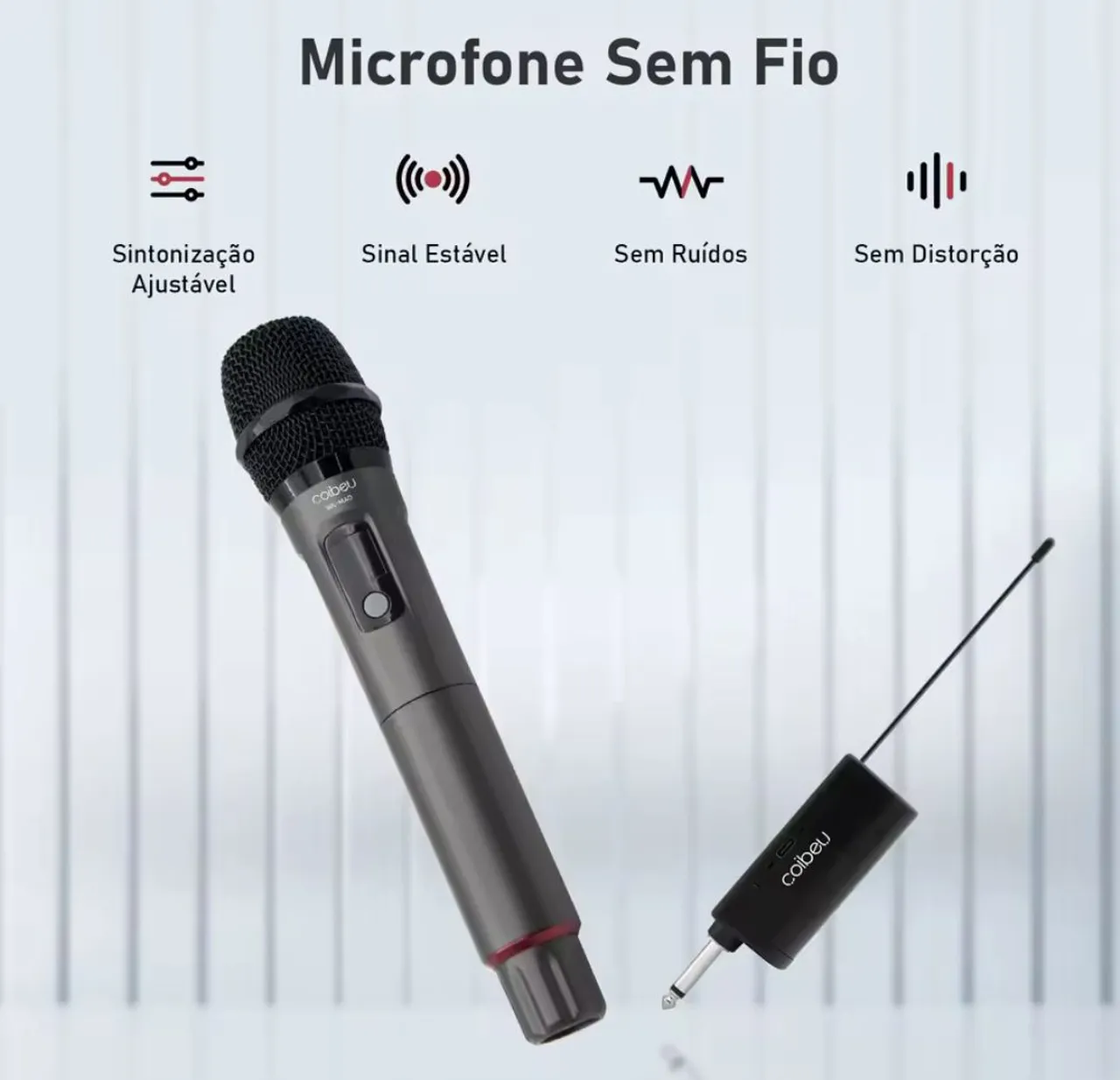 Microfone sem fio coibeu