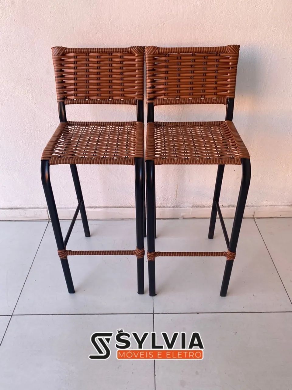 Banqueta de fibra com ferro - Foto 2