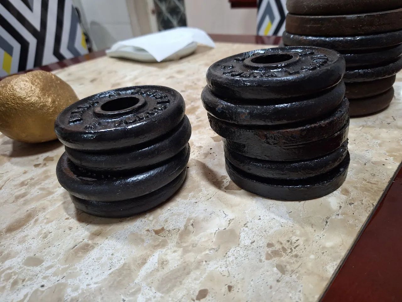 Anilhas para halteres 0,5kg, 1kg 2kg e 4kg - Foto 4