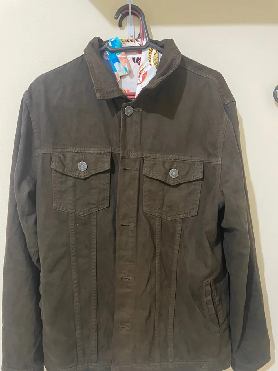 Jaqueta Jeans Masculina Marrom