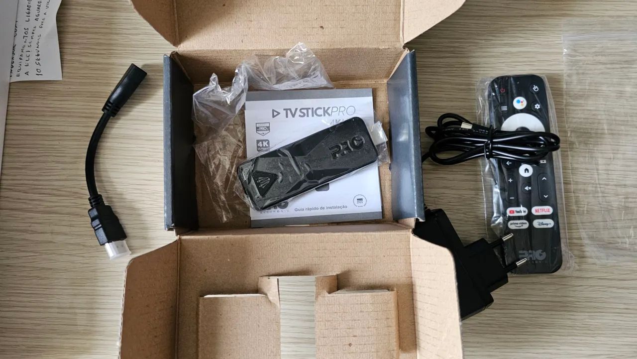 Tv Stick Pro 4k Hd Proeletronic Controle Por Voz Android - Foto 5