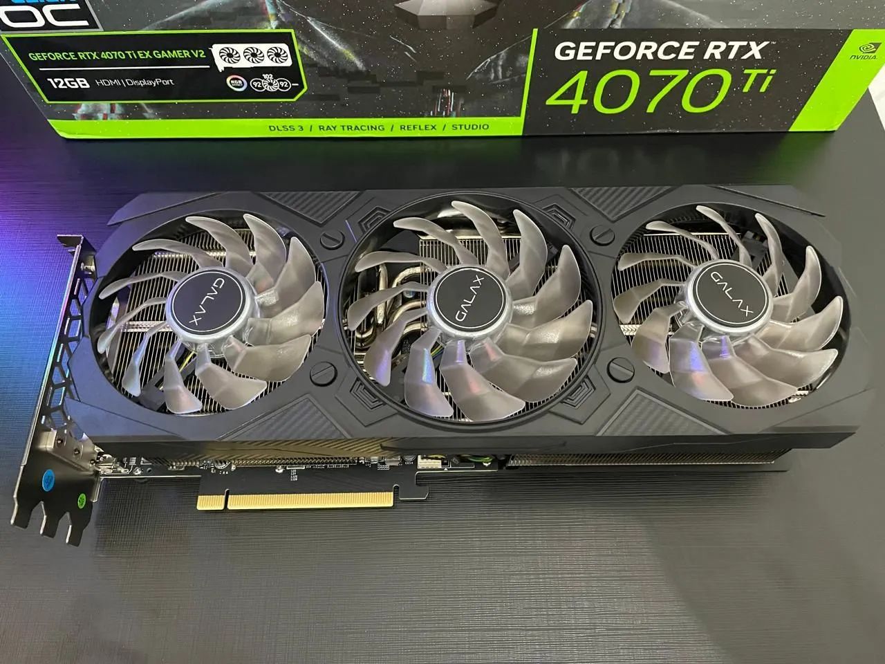 Placa de video RTX 4070Ti galax 1-click OC Black  - Foto 4