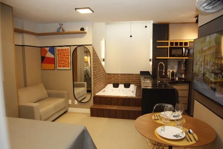 Loft Inteligente - Hidromassagem - Mobiliado- Novinho