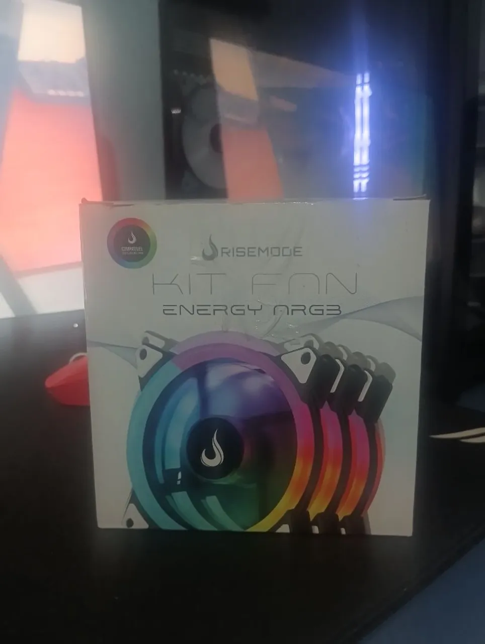 Kit com 4 Fans RiseMode Energy ARGB