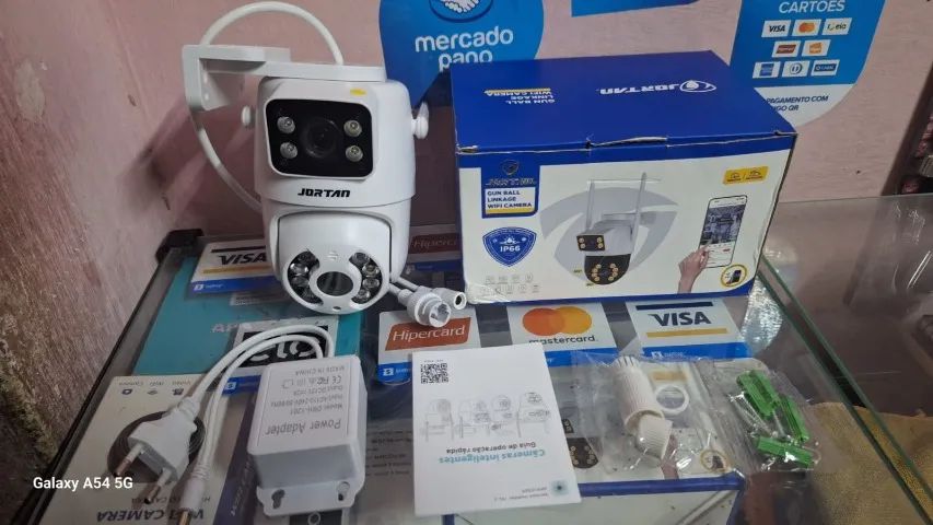 Câmera Externa 2 Lentes Wi-fi 360° Acesso Remoto Via Aplicativo no Celular - Foto 4