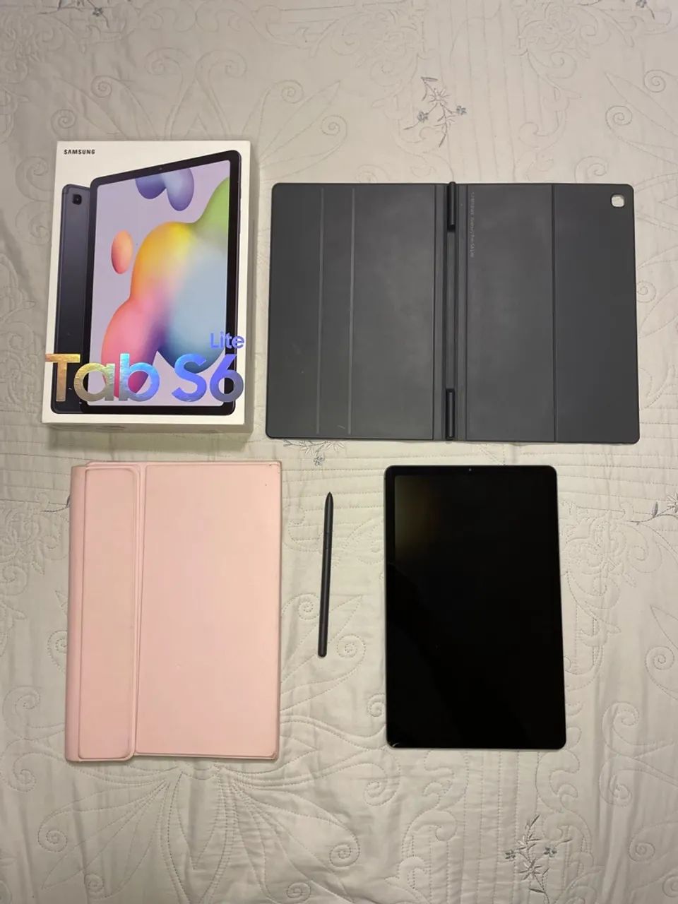 Vendo Tablet Samsung Galaxy Tab S6 Lite 128GB Cinza - Completo e Impecável!