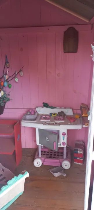 Casa de Bonecas Rosa - Brinquedos para Crianças - Foto 3