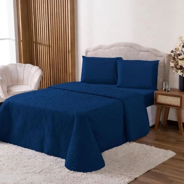 Cobre Leito Casal Lençol casal 4 Peças Slim - Foto 2