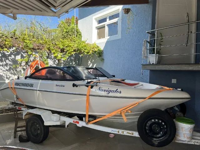 Lancha Focker 16 pés, ano  2005,  motor Yamaha 90  HP - Foto 3