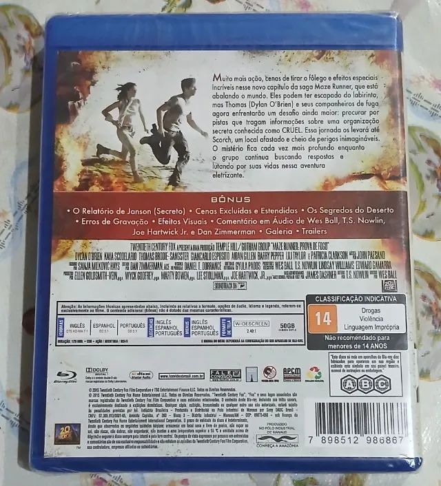 Blu-ray Maze Runner - Prova de Fogo (lacrado) - Foto 2
