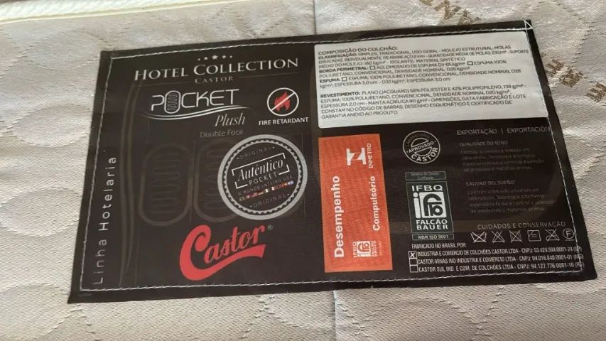 Cama de Casal com Colchão Castor Pocket Plush - Pouco Uso - Foto 3
