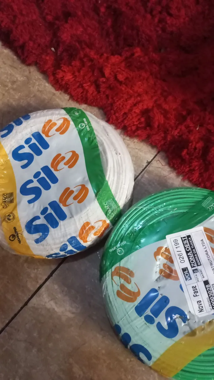 Cabos Elétricos SIL - cores branco e verde