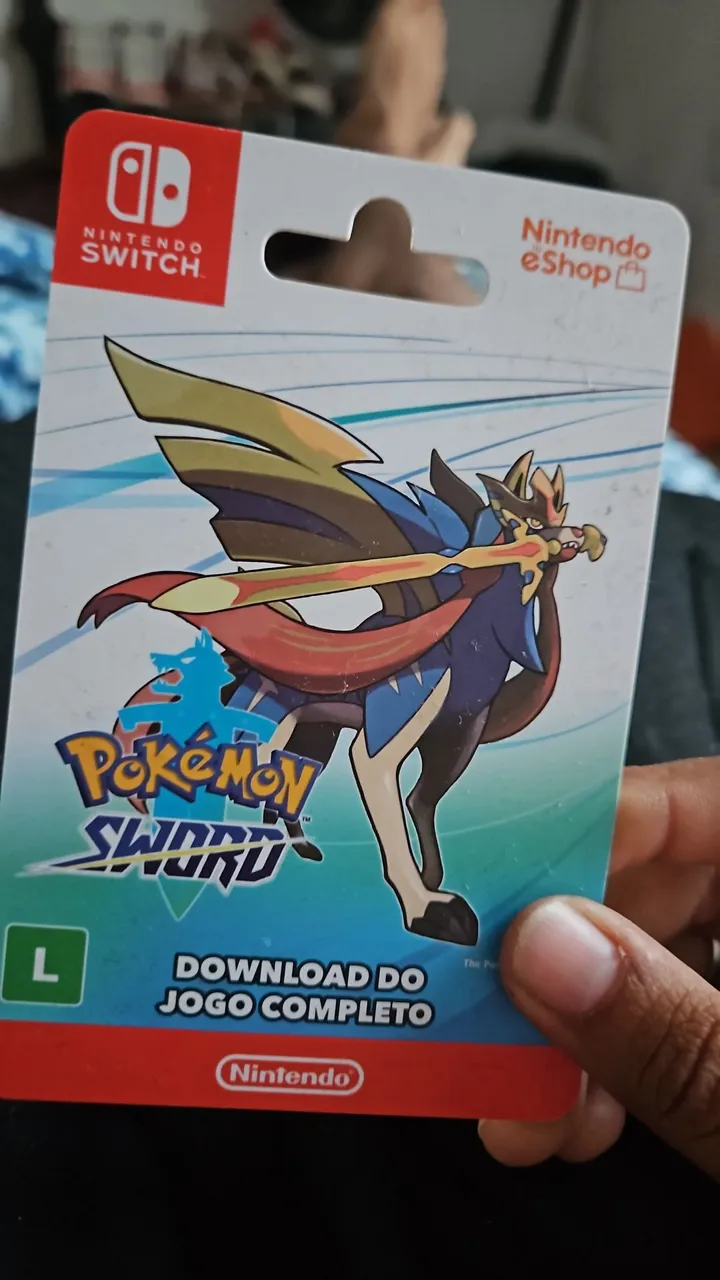 Jogo Pokemon Sword para Nintendo Switch código lacrado ainda