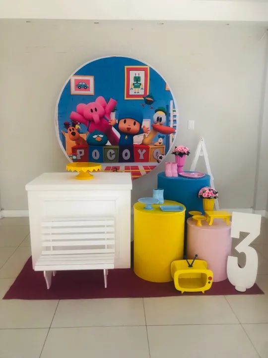 Decoração Pegue e monte Pocoyo 