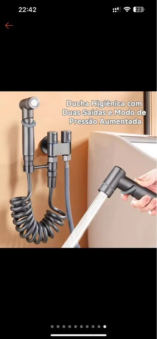 Ducha Higiênica com Duas Saídas e Pressão Aumentada