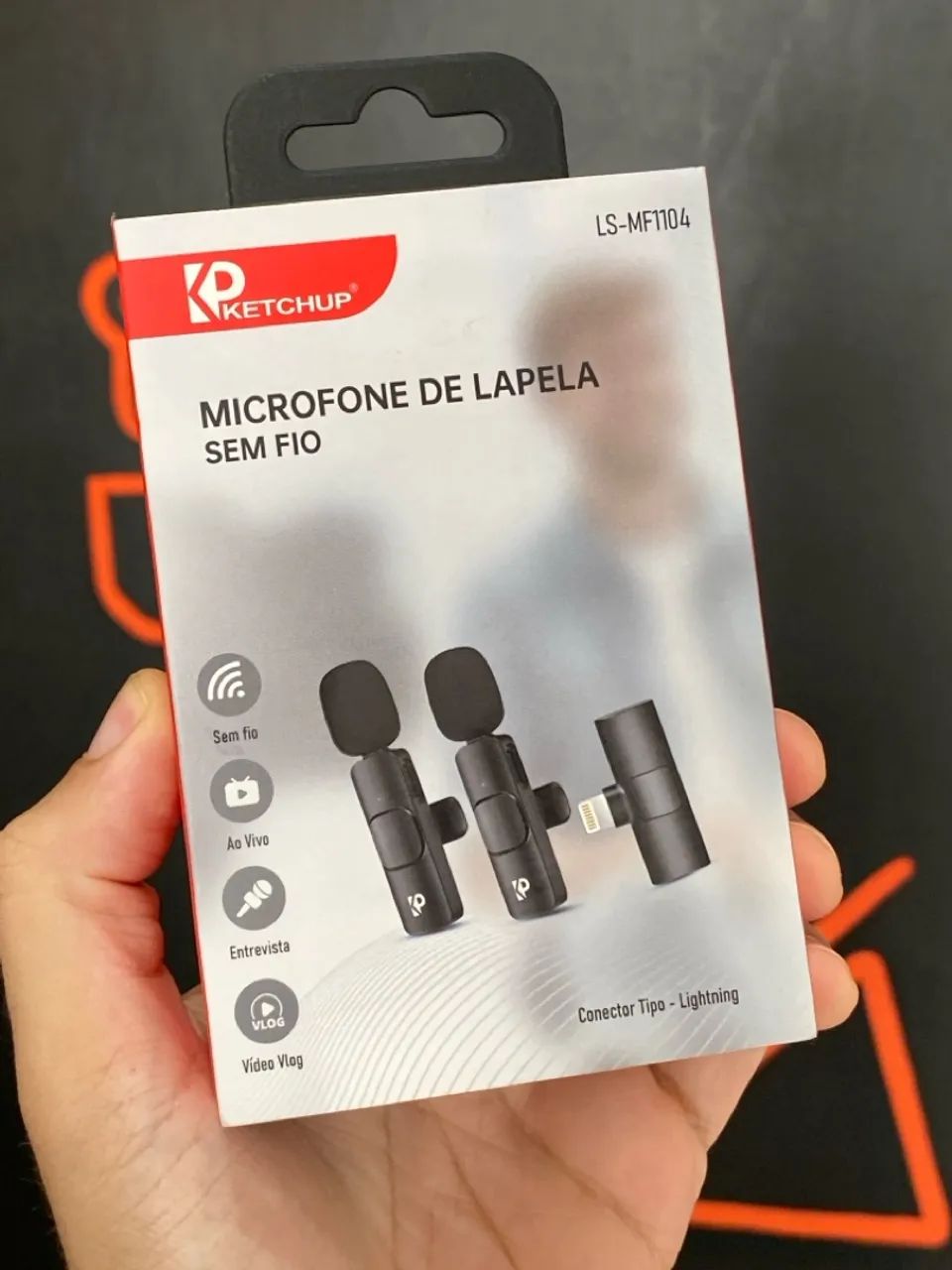 Microfone de Lapela Sem Fio Ketchup LS-MF1104