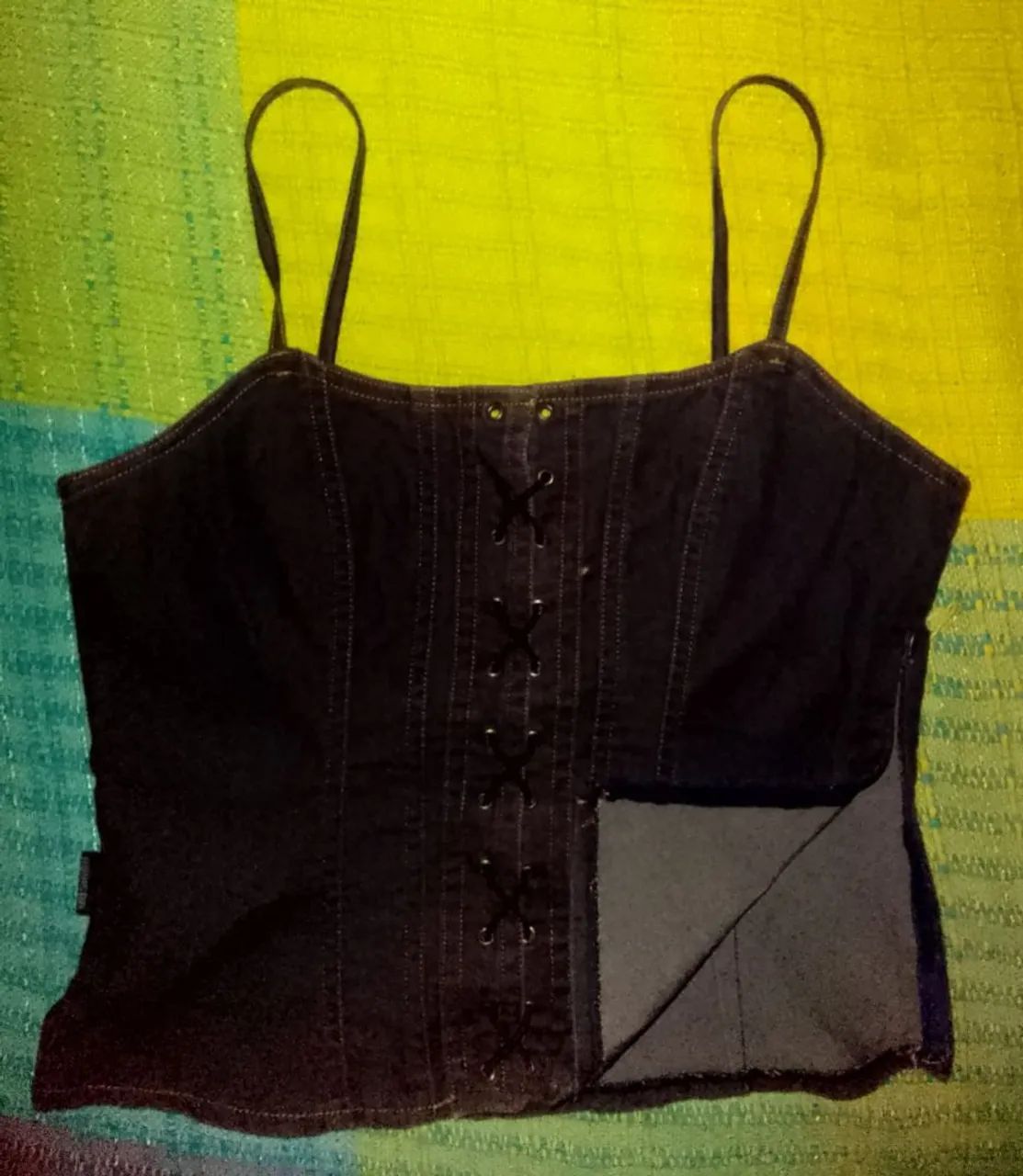 CROPPED JEANS TAM.M marrom  - Foto 5
