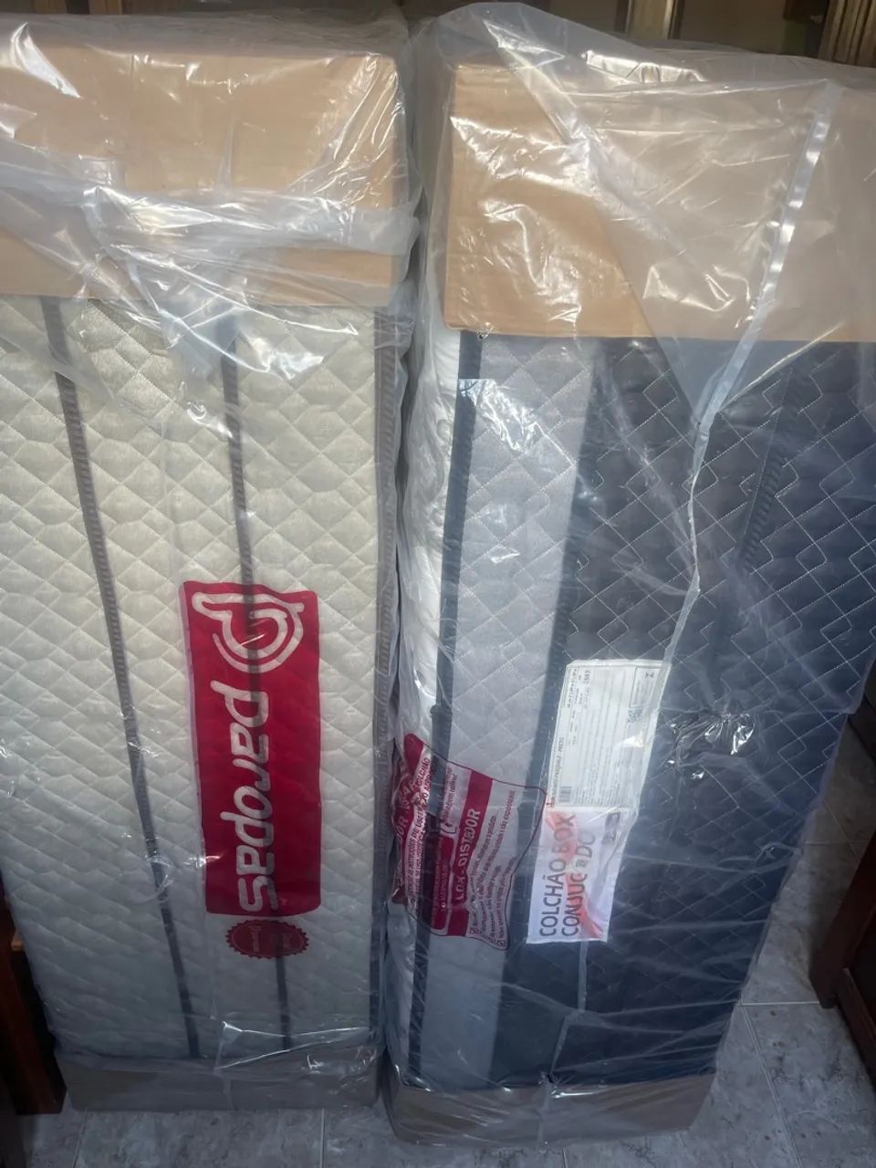 Cama Box Casal Com Colchão Conjugado Pasquale Paropas - Foto 5